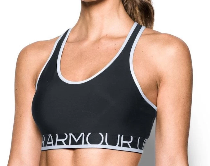 Under Armour Black / White Medium-Impact Sports Bra (1250132) Size XS - NWT - Image 1 of 4