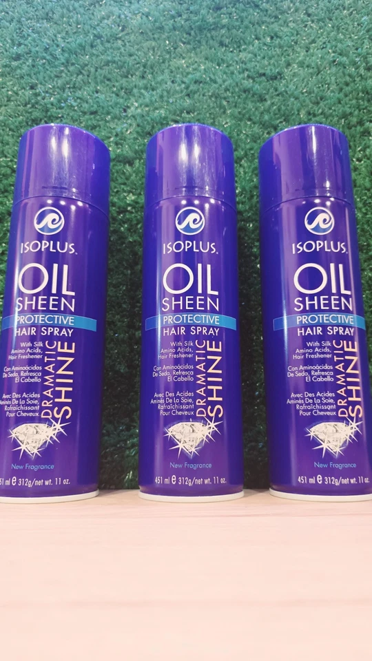 Spray para el cabello ISOPLUS Oil Sheen, 11 OZ cada uno, (PAQUETE DE 3) Foto 1 de 1