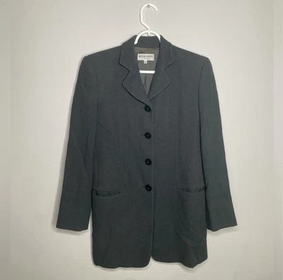 Giorgio Armani women’s blazer size 40/6 dark green laine wool long sleeve - Image 1 of 4