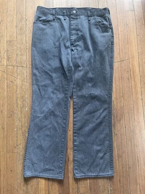 Calça de trabalho vintage anos 70 Wrangler Big Ben 36x29 sal e pimenta - Imagem 1 de 4