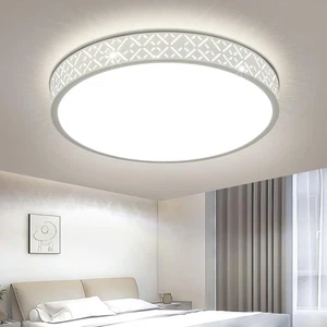 Plafoniera Led Soffitto Moderno, Lampadario Camera da Letto Rotondo, FD072 - Imagen 1 de 9