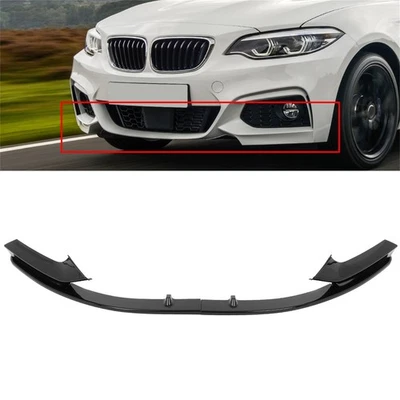 For 2014-2021 BMW F22 2 Series M Sport Glossy Black Front Bumper Lip Spoiler Foto 1 de 4