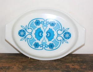 Vintage Pyrex Horizon Blue Casserole Replacement Lid Only 945C 14 12.75” X 8.5” - Picture 1 of 5