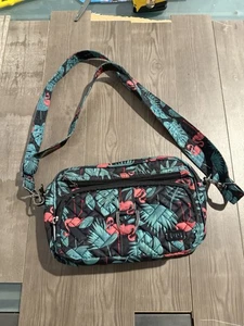 Lug Carousel Convertible Crossbody Gürteltasche Taschen 9x7 Flamingo Palme Tropical - Bild 1 von 9