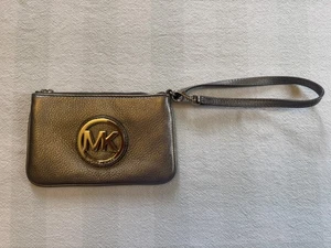 Michael By Michael Kors Fulton Armband Pebbled Leder Silber/Grau TOP! - Bild 1 von 17