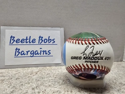 Greg Maddux Chicago Cubs MLB 2003 Embossed Fotoball Baseball - Image 1 of 4