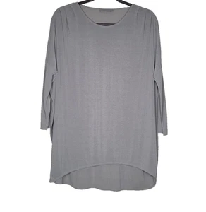 Top Cos grigio verde maniche piccole 3/4 Lagenlook dettagli pieghe girocollo Preloved - Foto 1 di 7
