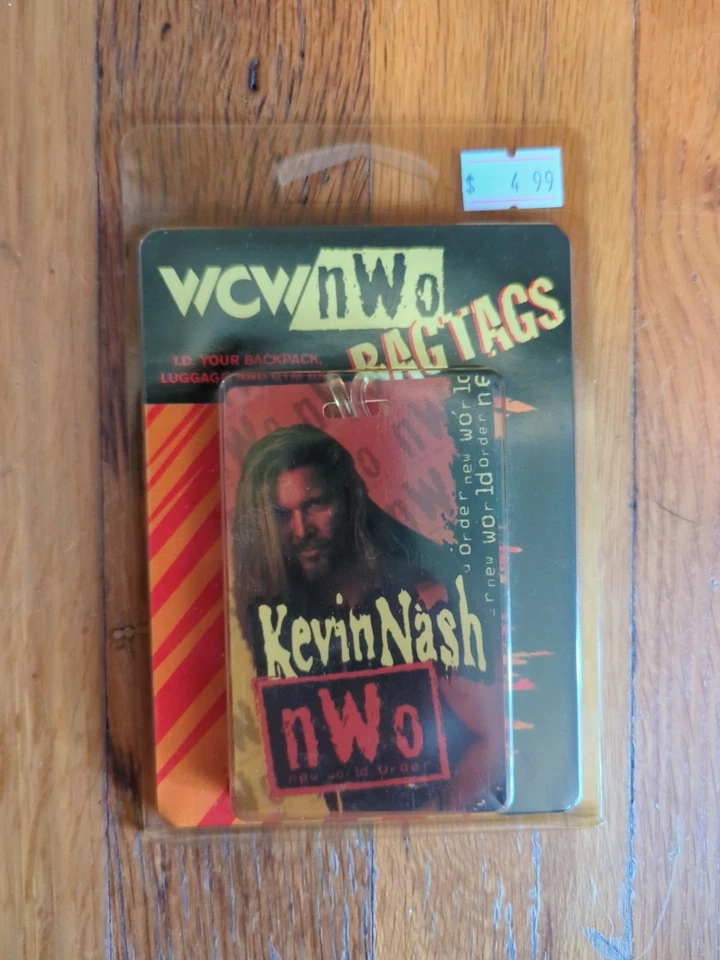 NUEVO WCW nWo Kevin Nash Bolso Etiquetas Equipaje Identificación Lucha Libre WWE WWF ECW TNA ROH NXT AEW Foto 1 de 1