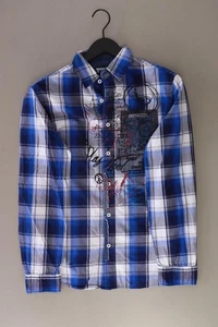 ⭐ Desigual camicetta per uomo taglia 46, S a quadri blu di cotone ⭐ - Foto 1 di 6