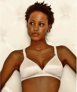 VTG WARNER'S SHINE ON CONTOUR LIGHTLY LINED SOFT CUP WIREFREE BRA SIZE 38B Ivory - Picture 1 of 12