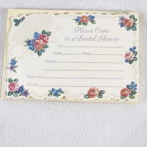 American Greetings Bridal Shower Invitation Floral Theme 9 Cards w/envelopes - Picture 1 of 8