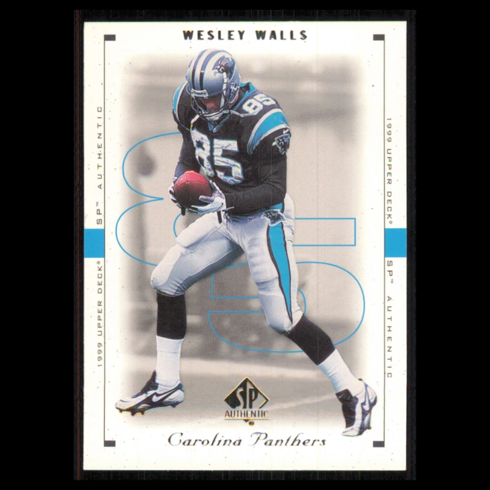 Wesley Walls #14 1999 SP Authentic Carolina Panthers Football Card NFL NM - Image 1 of 3