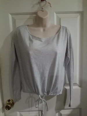 Reebok Activewear Top Women's Round Neck Long Sleeve Waist Tie Size X-Small  - Image 1 of 4