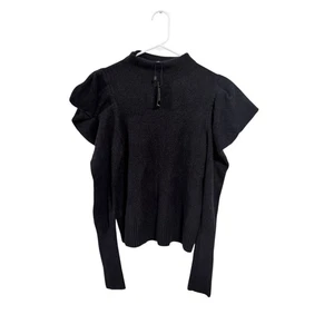 Express schwarzer Big Shoulder Pullover Damen Gr. XS neu mit Etikett Wollmischung  - Bild 1 von 7