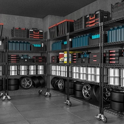 Gabinetes de herramientas de 5 niveles, estanterías de garaje, estantes de almacenamiento de alta resistencia carga 2200 lb Foto 1 de 4