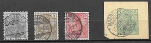 Deutsches Reich 1900 - Deutsche Reichspost - 2,3,10 Pf gestempelt - Bild 1 von 1