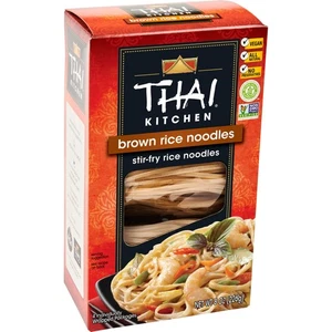 Thai Küche Braun Reisnudeln Glutenfrei Gedämpft Einfach Zu Kochen 8 Unzen Packung - Bild 1 von 5