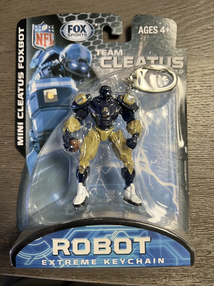 Los Angeles Rams LOT OF 2 NFL Mini Cleatus Foxbot 3" Keychain New FREE SHIPPING - Image 1 of 3