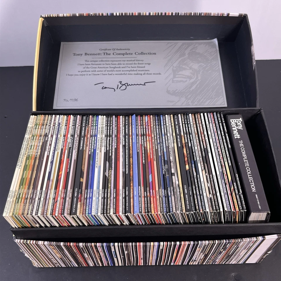 Tony Bennett Complete Collection Box Set #0186 76 Disc Signed COA Box Damage - Image 1 of 4