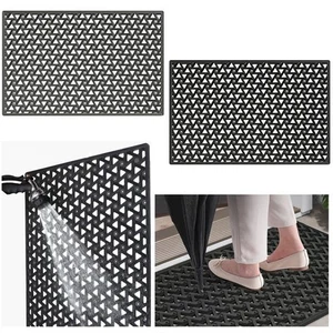 Front Door Mats Non Slip Doormat Outside Winter Snow Dirt Trapping Entrance Mat - Picture 1 of 15
