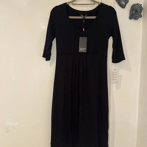 Isabella Oliver Size 2 /10 Caviar Black Jersey The Everyday Maternity Dress New - Picture 1 of 9