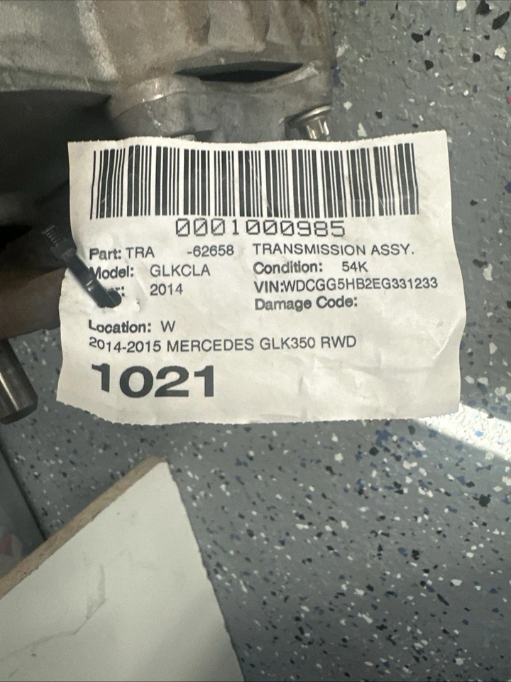 GLK350 Mercedes Transmission Gear Box 2014-2015 Model - Image 1 of 4