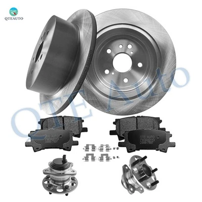 8 R 288mm Brake Rotors-Ceramic Brake Pad-Wheel Hub To 2006-2008 Lexus RX400H FWD Foto 1 de 4