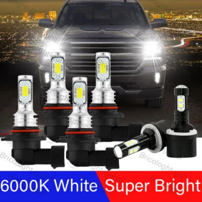 Kit de faros LED + faros antiniebla para Chevy Silverado 1500 2500 HD 1999-2002 Foto 1 de 4