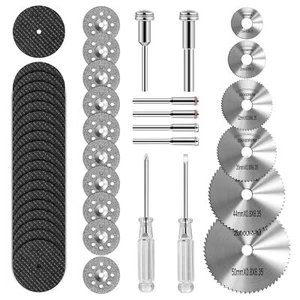 Set Compatible with Plastic 44pcs for Rotary Tool, HSS Circular Saw Blades 6pcs - Picture 1 of 7