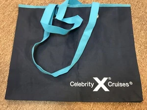 BORSA TOTE BAG CELEBRITY CRUISE LINES BLU NUOVA SENZA ETICHETTE - Foto 1 di 1