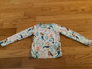 Millie Loves Lily Girl 5 LS Raglan Sleeve Mermaid Print Rash Guard Top - Picture 1 of 10