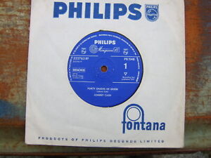 EXCELLENT 1961 JOHNNY CASH SINGS  "FORTY SHADES OF GREEN" PHILLIPS  45 RECORD