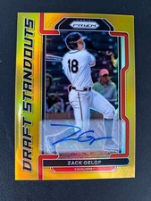 2021 PANINI PRIZM DRAFT PICKS DRAFT STANDOUTS ZACK GELOF AUTO GOLD /10 - NM+