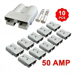 10x 50A 600V FOR Anderson Style Plug Connectors 6AWG AC/DC Power Tool - Afbeelding 1 van 7