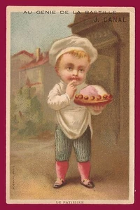 #47861 Francia 1883 Scheda pubblicitaria cromos e calendario, negozio di abbigliamento per uomo e bambino - Foto 1 di 2