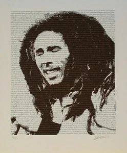 BOB MARLEY POSTER - FINE ART LIMITED EDITION SIGNED AND NUMBERED BY DESIGNER - Picture 1 of 5
