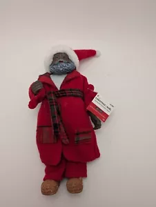 Ashland Collectible Santa Robe Slippers African American Figurine 11" - Picture 1 of 3