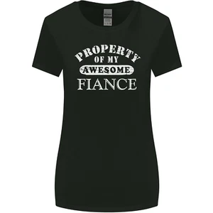 Property of My Awesome Fiancé Womens Wider Cut T-Shirt - Picture 1 of 17