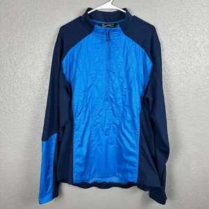 Mens XXL Blue Under Armour Coldgear Reactor Trail Running Jacket 1316307 1/2 Zip - Picture 1 of 10