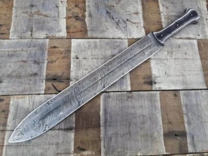 26" Custom Handmade Forged Damascus Steel Viking Sword With MicartaHandle+Sheath - Picture 1 of 1