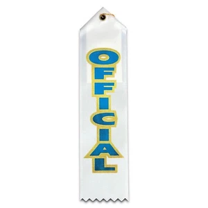 Set of 12 Beistle "OFFICIAL" Name AWARD RIBBONS, 2x8" Satin Party Event Favor - Picture 1 of 2
