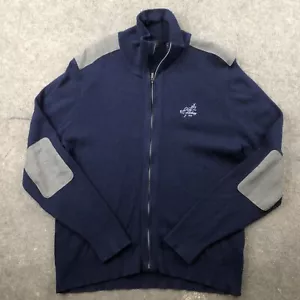 Greg Norman Sweater Men XL Blue Full Zip Knit Pullover Hiking Golf Old Hickory - Picture 1 of 10