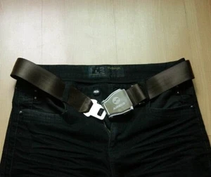 Fashion Belt With AIRBUS LOGO In Buckle Adjustive Lengh Max 120cm BLACK - Picture 1 of 9