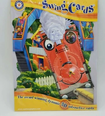 Tarjeta oscilante 3D Santoro London nueva en paquete - tren motor de vapor rojo retirado único Foto 1 de 4