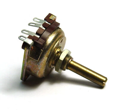 Massives Preh Potentiometer, 1 MOhm linear, Metall-Guß-Gehäuse f. Röhren-Geräte - Bild 1 von 4