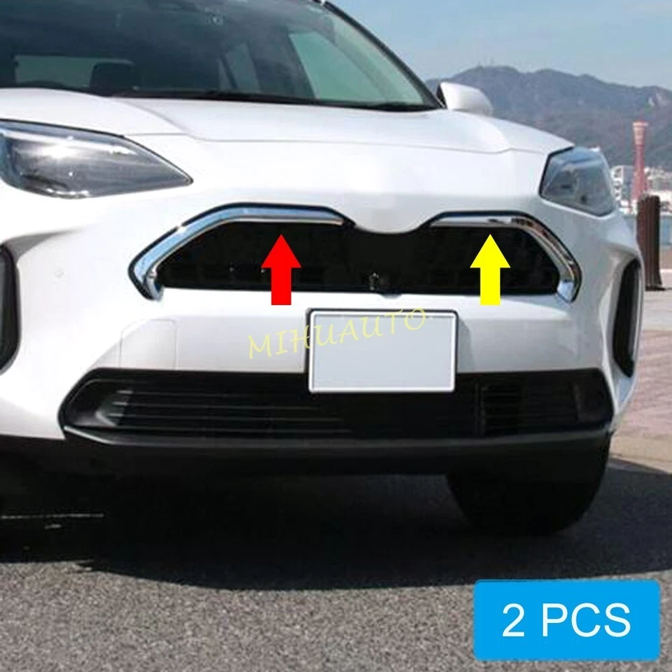 Cubierta de parachoques de parrilla delantera cromada para automóvil para Toyota Yaris Cross 2021-2025 Foto 1 de 4