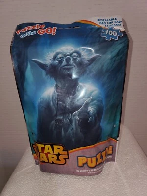 New Disney Star Wars Yoda Blue Puzzle 100 Pieces On The Go Resealable Bag - Image 1 of 2