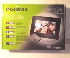 Wi-Fi Digital Picture Frame 7" NS-DPF7G Black 16:9 Format W/ Remote Insignia New - Picture 1 of 4