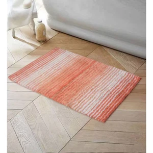 100% Cotton Gradiation Collection Bath Rug Machine Washable 17X24, Coral - Picture 1 of 8