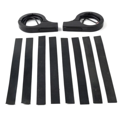 Motorcycle LED Fork Turn Signal Light Indicator Amber For Harley touring Black - Image 1 of 4